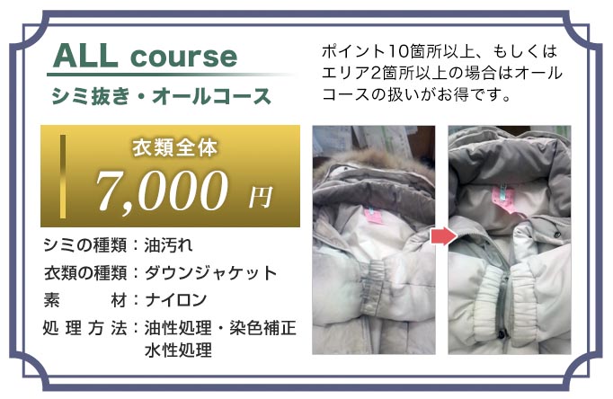 特殊染み抜き オールコース